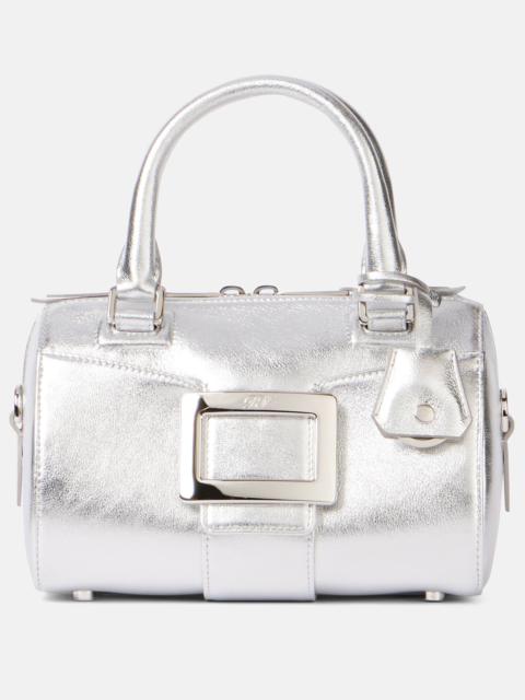 Belle Vivier Mini metallic leather tote bag