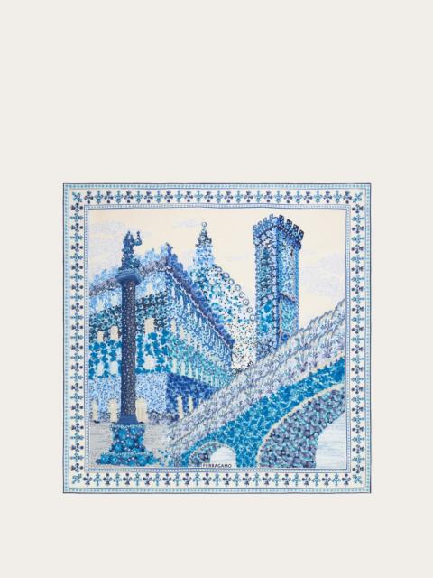 Palazzo print silk scarf