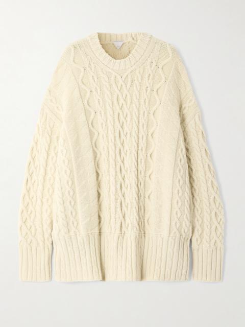 Oversized Cable-knit Wool Sweater