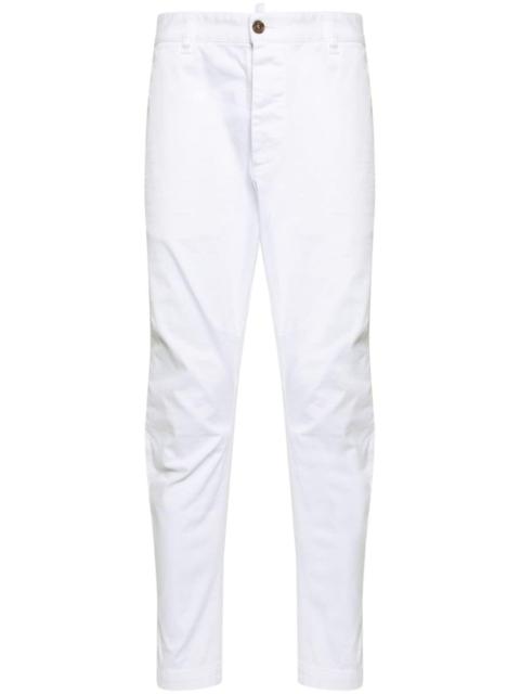 mid-rise tapered trousers