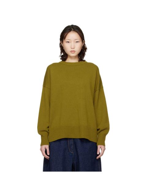 Green Merino Wool Oversized Sweater