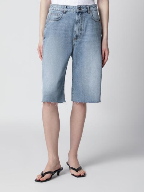 Classic blue denim bermuda shorts