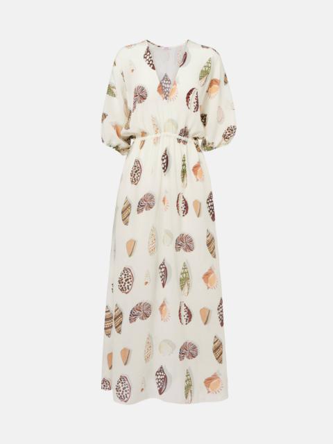 Coffea printed silk maxi dress