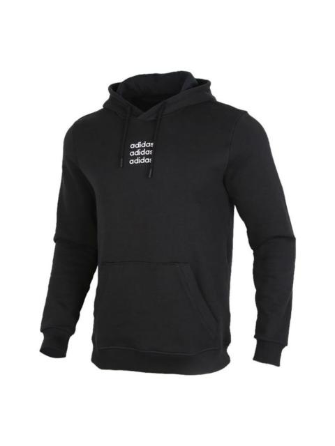 adidas neo M C+ HDY logo Printing Casual Pullover Black GJ8936