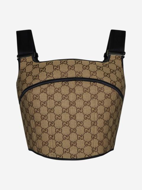GG canvas corset
