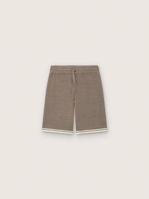 Unisex Bermuda shorts in dove gray knit