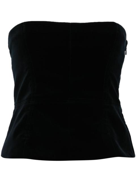 cotton velvet corset