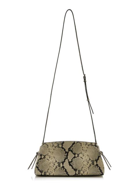 Maude Convertible Snake-Effect Leather Clutch animal