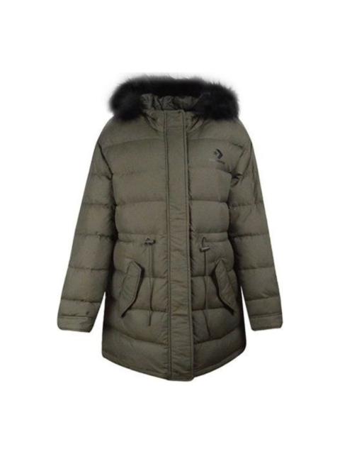 (WMNS) Converse Long Down Jacket 'Green' 10007727-A01