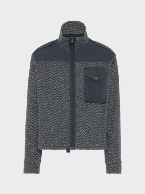 Jacquard fleece caban