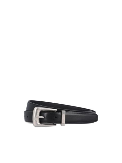 leather folk-buckle belt