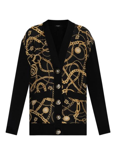 chain-print cardigan