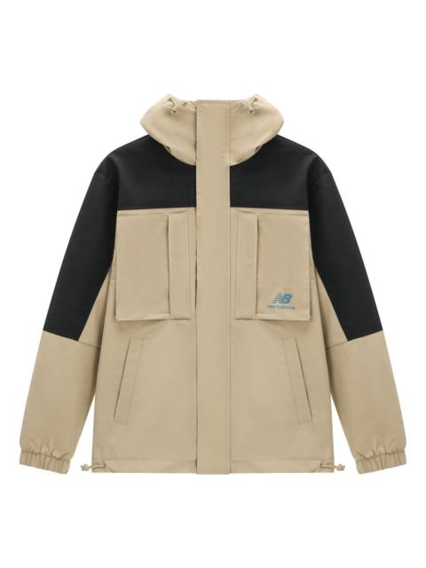 New Balance Windproof Sport Jacket 'Beige Black' AMJ31304-BNN