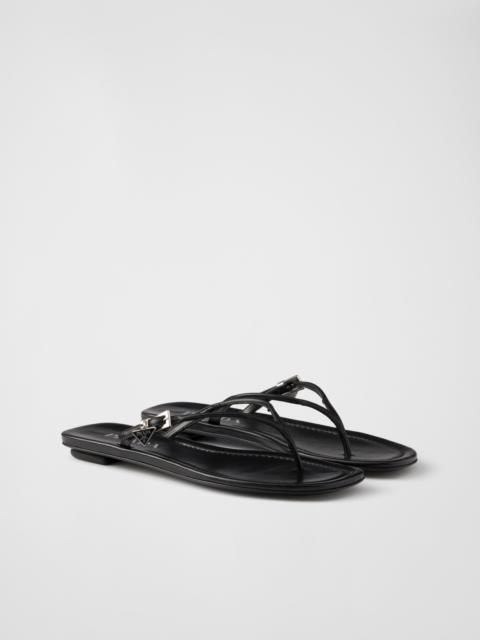 Leather thong sandals