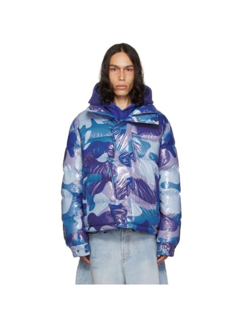 Blue Camo Puffer Jacket