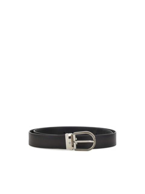 Horseshoe leather belt