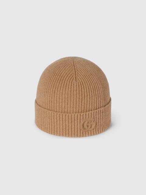 Cashmere hat with patch
