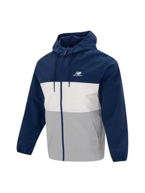 New Balance Lifestyle Hooded Jacket 'Blue White Grey' 5AD38011-NV