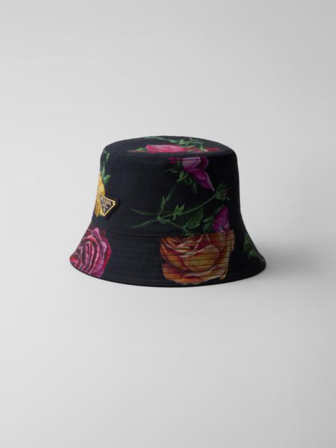 Reversible printed cotton bucket hat