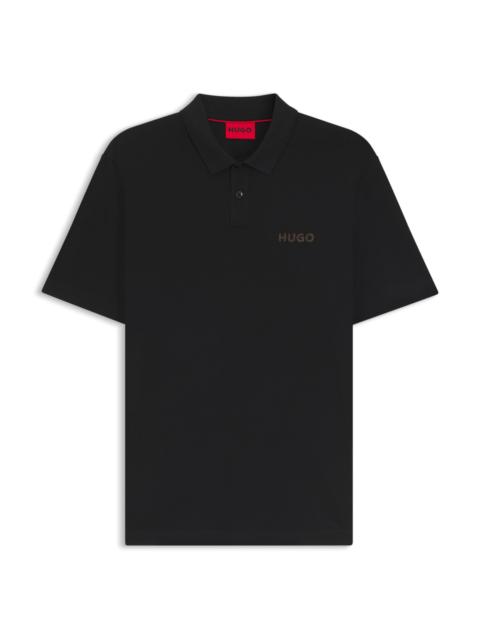 COTTON-PIQUÉ POLO SHIRT WITH LOGO APPLIQUÉ