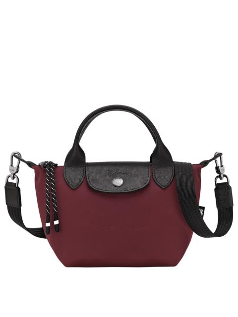 Le Pliage Energy XS Handbag Burgundy - Recycled canvas