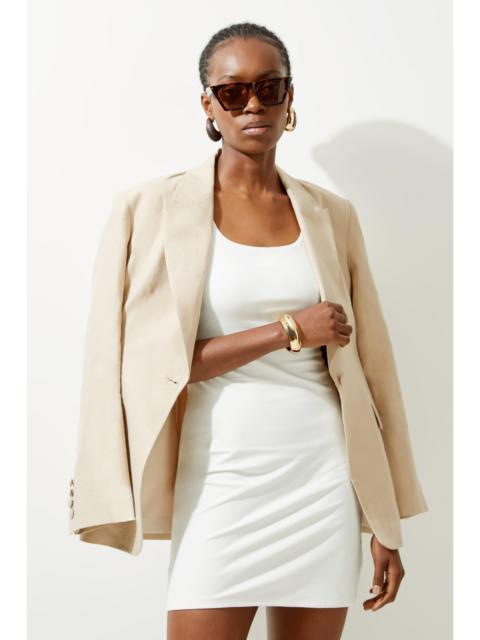 Stretch Cotton Jersey Strappy Mini Dress