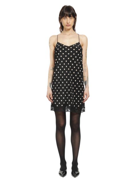 Polkadot Slip Dress In Silk
