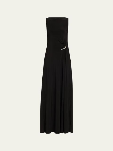 Strapless Claw Gathered Maxi Dress