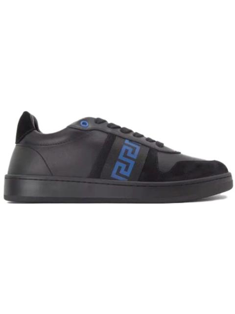 Versace Leather Low Top Sneaker Black Blue