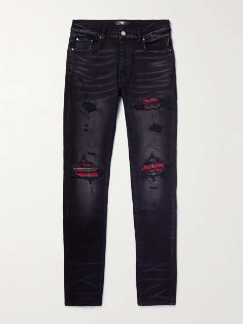 MX1 Skinny-Fit Panelled Distressed Jeans