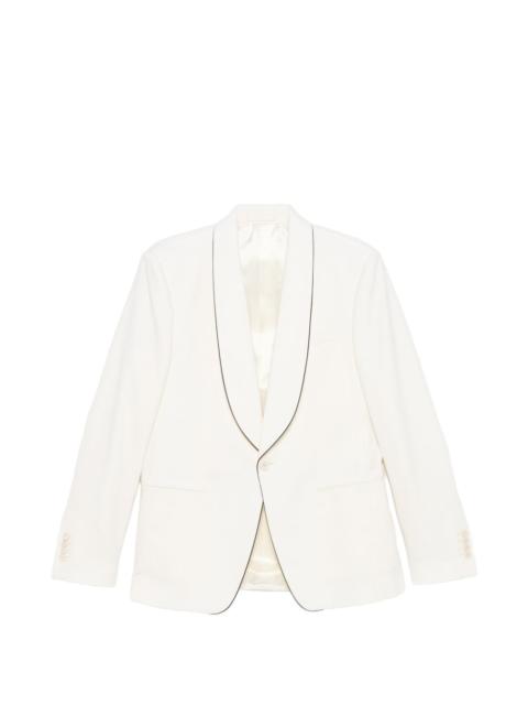 piped collar blazer