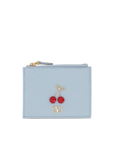 cherry-applique card holder
