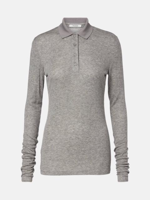 Knitted polo sweater