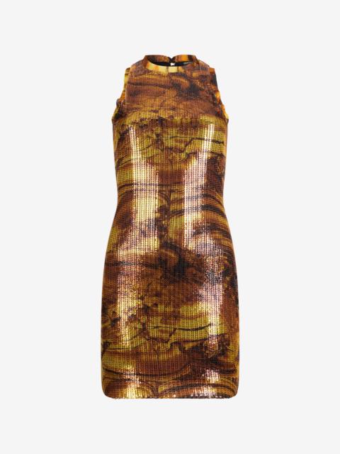 Tiger Eye Print Dress Mini