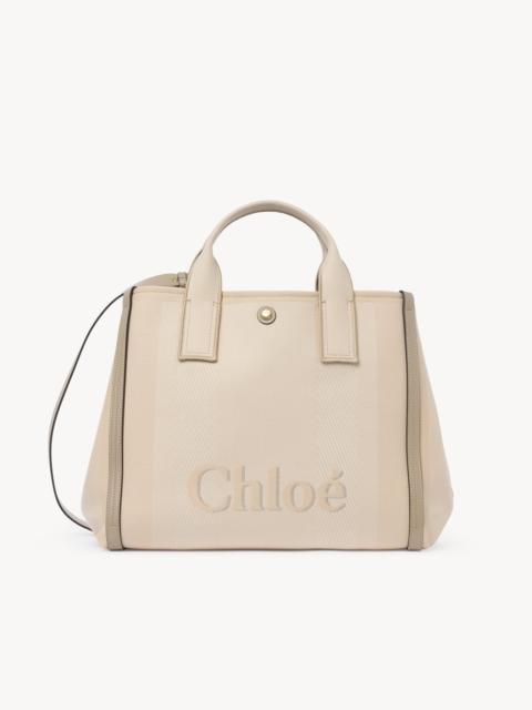 CHLOÉ CARRY TOTE BAG IN CANVAS