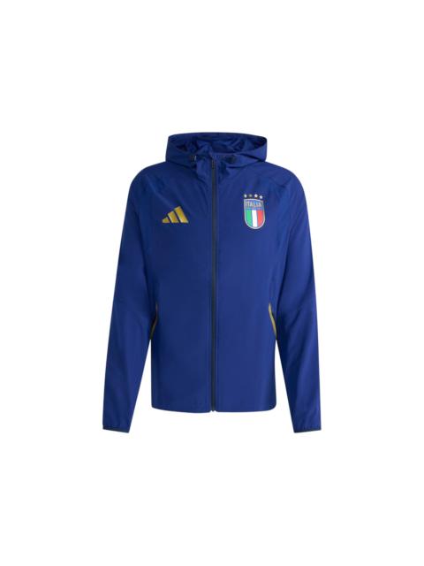 adidas Italy Tiro Travel Full Zip Windbreaker Victory Blue