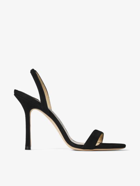 Jenn 100 Black Suede Sandals