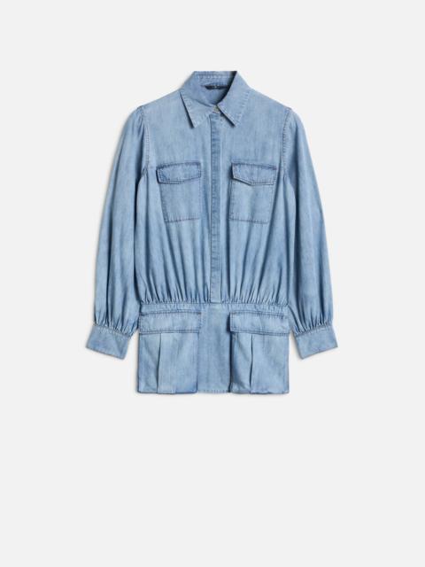 UTILITY MINI DRESS in Chambray Loft