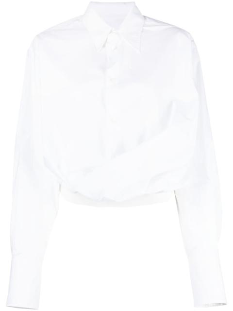 classic-collar cotton shirt
