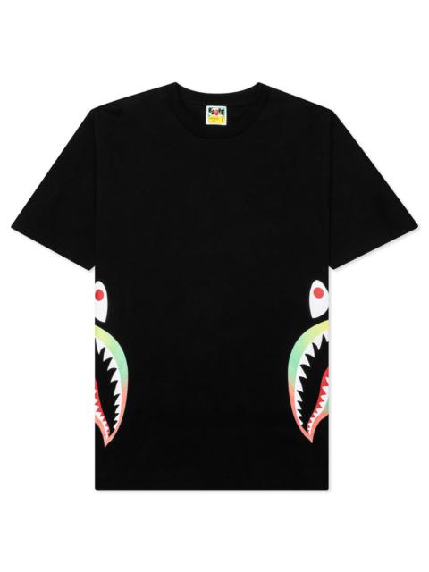 GRADATION SIDE SHARK TEE - BLACK