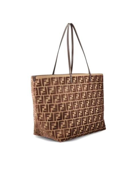 FF logo velvet tote bag