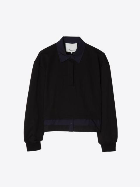 Cropped Polo With Stripe Combo