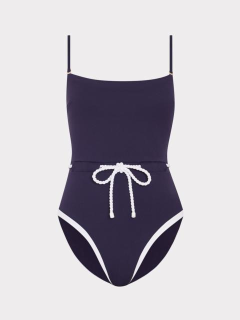 Solid Belted One Piece