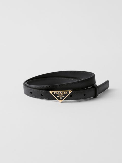 Saffiano leather belt
