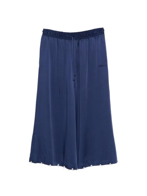 beaded-trim trousers