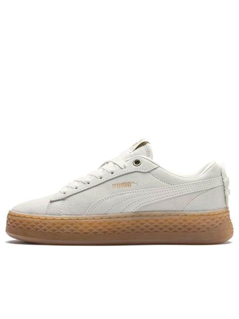 (WMNS) PUMA Smash Platform Frill 'White Gold' 366928-04