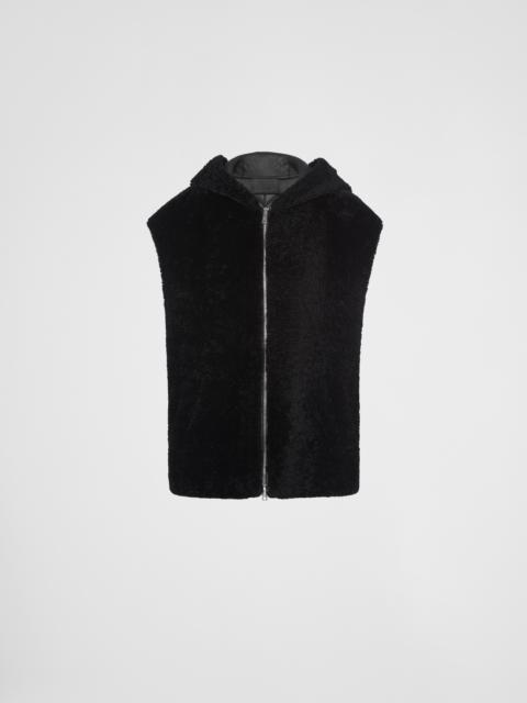 Nappa shearling vest