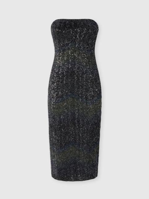 Dégradé bustier long dress with sequins
