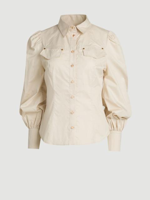 Cotton Sateen Pocket Detail Woven Shirt