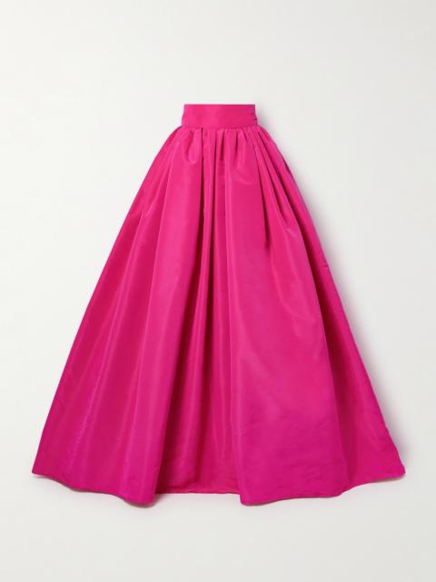 Pleated Silk-faille Maxi Skirt